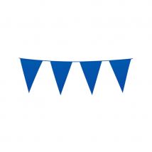 Guirlande de fanions en plastique, 10m (Bleu)