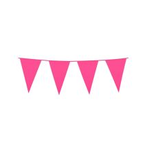 Guirlande de fanions en plastique, 10m (Fuchsia)