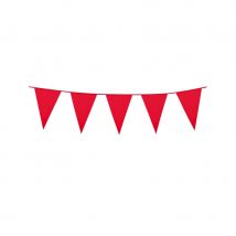 Guirlande de petits fanions en plastique de 3 m (Rouge)
