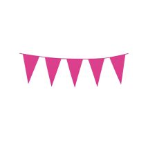 Guirlande de petits fanions en plastique de 3 m (Fuschia)