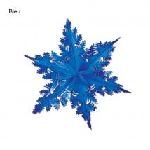 Grand flocon de neige décoratif de 61cm (Bleu)