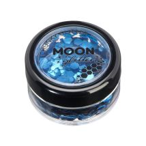 Grosses paillettes cosmétiques en pot de 5gr (Bleu)