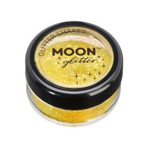 Grosses paillettes cosmétiques irisées en pot, 5gr (Jaune)