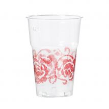 Gobelets transparents avec arabesques (Rouge)