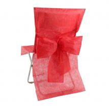 Housses de chaise avec noeud, 50x95cm (Rouge)