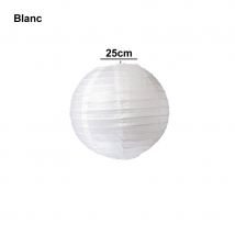 Lanterne japonaise en papier (Blanc, 25cm)