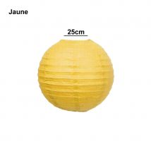Lanterne japonaise en papier (Jaune, 25cm)