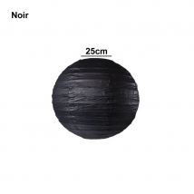 Lanterne japonaise en papier (Noir, 25cm)