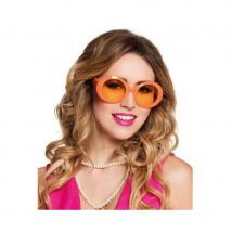 Lunettes ovales de style disco pour femme (Orange)