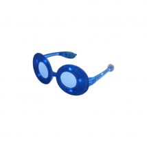 Lunettes ovales pailletées à LED (Bleu)