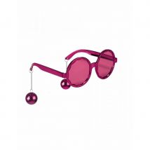 Lunettes rondes disco avec boules à facettes (Rose)