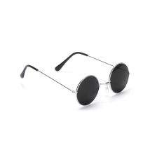 Lunettes rondes et colorées de hippie (Noir)