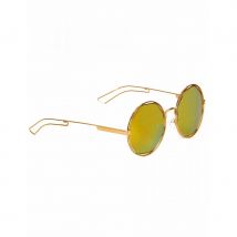 Lunettes rondes monture métalliques (Dore)