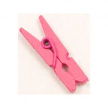 Mini pinces à linge en bois (Rose)
