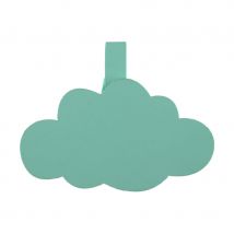 Marque-place nuage sur pince en bois (Vert)
