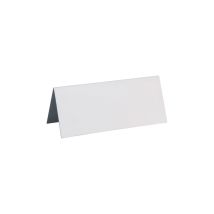 Marque-places rectangulaires unis de 3x7cm (Blanc)