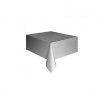 Nappe rectangulaire en plastique de 137 x 274 cm (Argent)