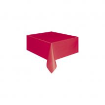 Nappe rectangulaire en plastique de 137 x 274 cm (Rouge)