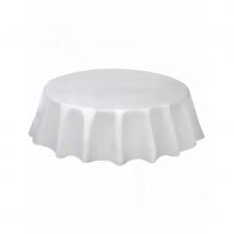 Nappe ronde en plastique de 213 cm (Blanche)