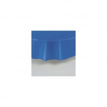 Nappe ronde en plastique de 213 cm (Bleu)