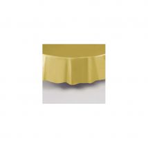 Nappe ronde en plastique de 213 cm (Dorée)