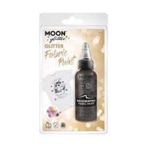 Peinture à paillettes holographique pour textiles (Noir, sous blister)