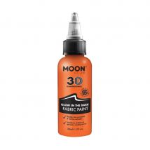 Peinture à paillettes phosphorescente pour textile (Orange)