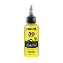 Peinture à paillettes phosphorescente pour textile (Jaune)