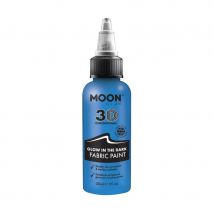 Peinture à paillettes phosphorescente pour textile (Bleu)