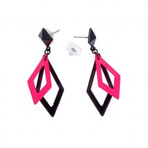 Paire de boucles d'oreilles losange (Rose)