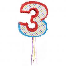 Pinata en forme de chiffre (Chiffre 3, 49x40x9cm)