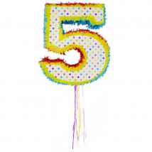 Pinata en forme de chiffre (Chiffre 5, 49x36x9cm)
