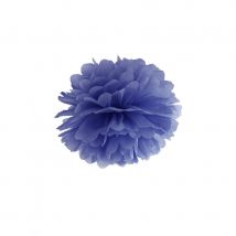 Pompon en papier de 35cm (Bleu foncé)