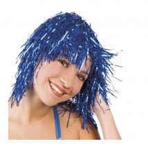 Perruque métallisée (Bleu)