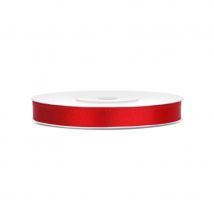 Ruban satiné de 6mm x 25m (Rouge)