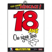 T-shirt d'anniversaire à dédicasser (18 ans)