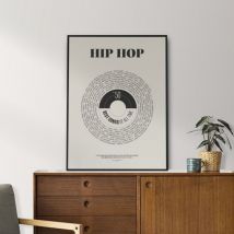 Affiche La playlist parfaite - Hip Hop - Idée cadeau Noël - Cadeau Homme - Cadeau Femme - Cadeau Papa - Cadeau Maman - Cadeau Crémaillère - Affiches &