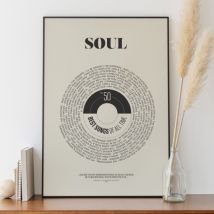 Affiche La playlist parfaite - Soul - Idée cadeau Noël - Cadeau Homme - Cadeau Femme - Cadeau Papa - Cadeau Maman - Cadeau Crémaillère - Affiches & 