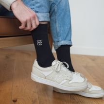 Chaussettes brodées Cool Dads Club - Taille Unique - Idée cadeau Noël - Cadeau Homme - Cadeau Papa - Affaire De Famille - Les Raffineurs