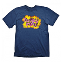 Bubble Bobble T-shirt Vintage Logo Small, Bleu
