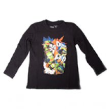 Tortues Nninja T-shirt Garçon,  164/170 cm, Noir