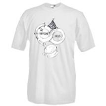 T-shirt col rond manches courtes - Impression flex - Caffeine Circus