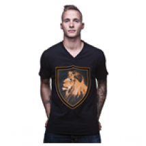Hollande T-shirt Lion Col-v // Noire 100% Coton