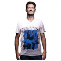 Italie 1982 T-Shirt Col V // Blanc 100% Coton