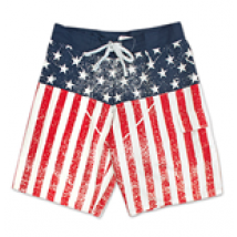 Short de bain Patriotique Drapeau Américain USA Distressed