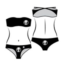 Bikini bandeau Femme Texturé - God Of Die