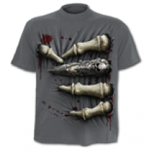 T-shirt disegnata a carboncino "Death Grip"