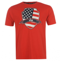 T-shirt Drapeau FIFA USA 2014 (Rouge)