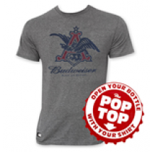 T-shirt Budweiser Pop Top Vintage Eagle Logo