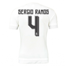 Maglia Real Madrid 2015-16 Home (Sergio Ramos 4) da bambino